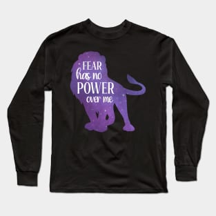 Brave Lion Positive Message for Courage and Encouragement Long Sleeve T-Shirt